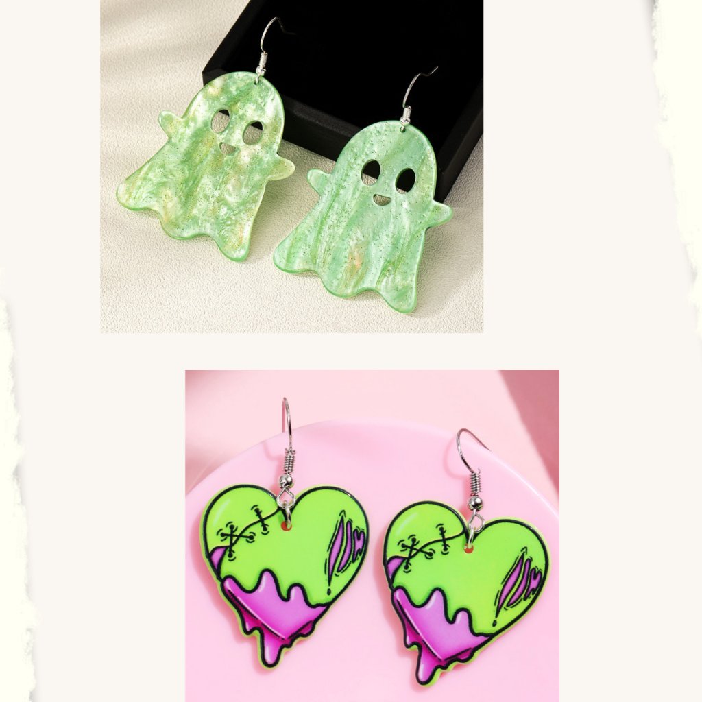 Set Of 2 Pairs Halloween Earrings, Nwt